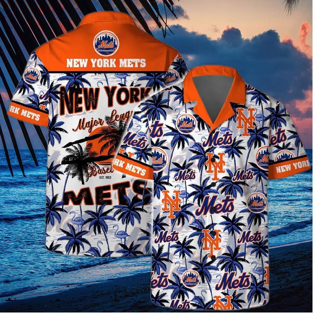 New York Mets Tropic Stars Hawaiian Shirt