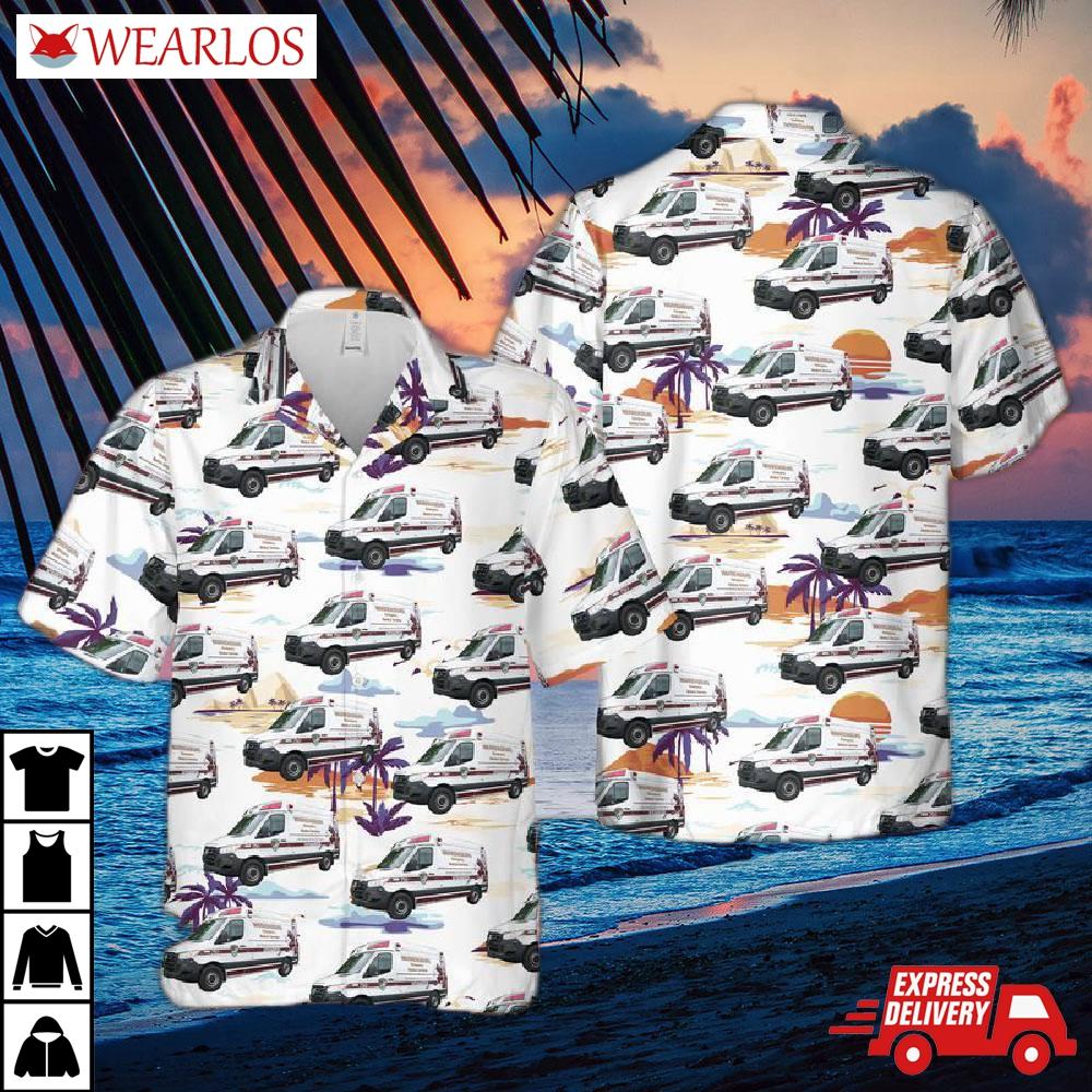 New York Warrensburg Ems Hawaiian Shirt
