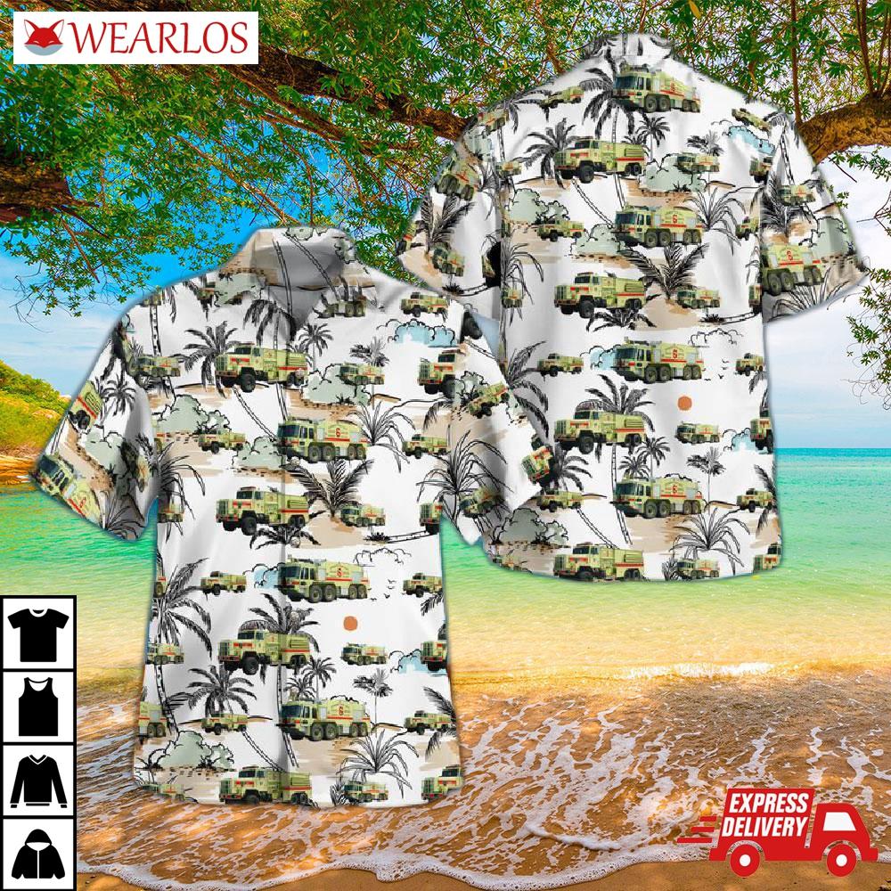 Newburgh Orange County New York Stewart Ang Base Fire Department Hawaiian Shirt