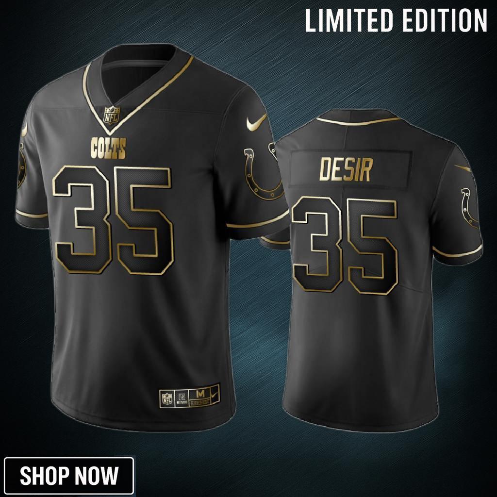 Nfl 100 Pierre Desir Indianapolis Colts Black Golden Edition Vapor Untouchable Limited Jersey - Mens