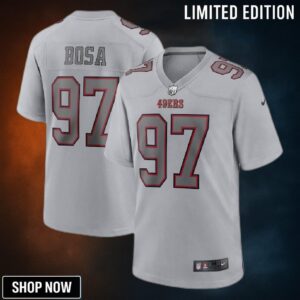 Nick Bosa 97 San Francisco 49ers Atmosphere Fashion Game Jersey - Gray