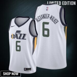 Nickeil Alexander-walker 6 Utah Jazz Association Edition White Jersey Diamond Badge - Men