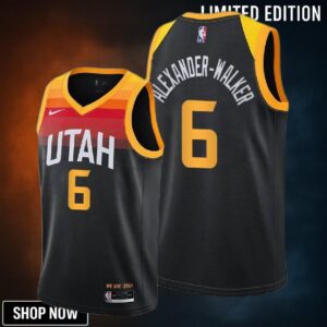 Nickeil Alexander-walker 6 Utah Jazz City Edition Black Jersey Trade - Men