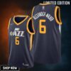 Nickeil Alexander-walker 6 Utah Jazz Icon Edition Navy Jersey Diamond Badge - Men