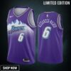 Nickeil Alexander-walker Utah Jazz Purple 6 Classic Edition Jersey Trade - Men