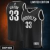 Nicolas Claxton Brooklyn Nets Fanatics Branded 2025/21 Fast Break Replica Jersey - Icon Edition Black Nba