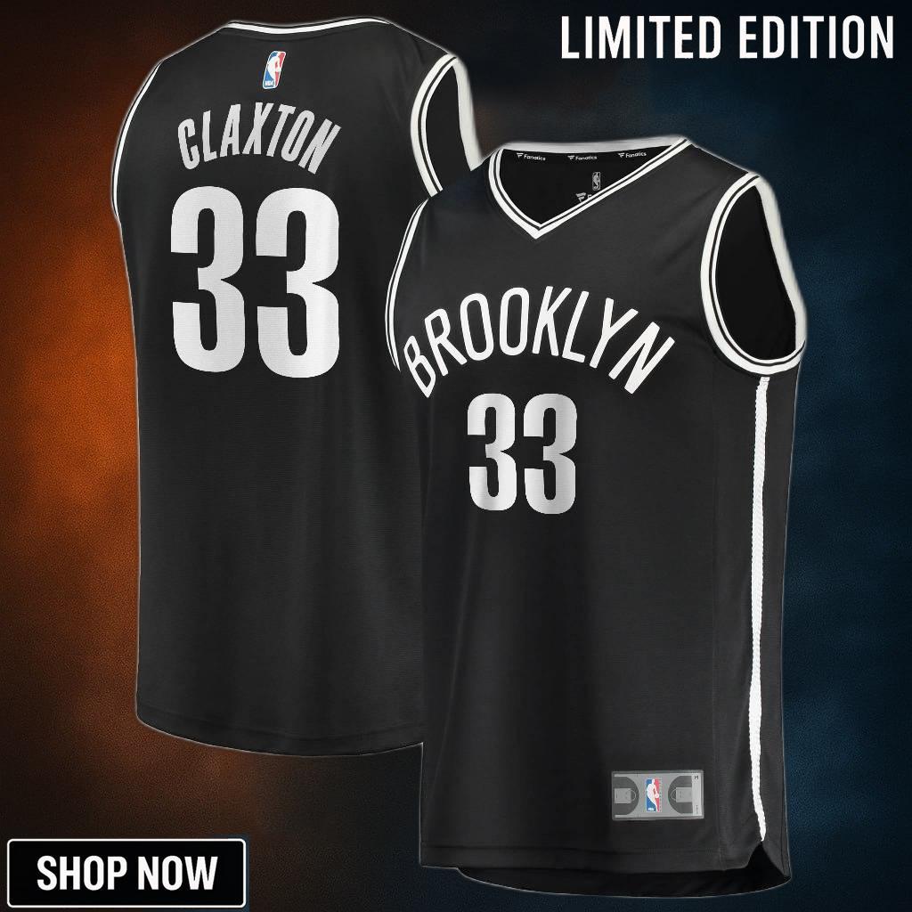 Nicolas Claxton Brooklyn Nets Fanatics Branded 2025/21 Fast Break Replica Jersey - Icon Edition Black Nba