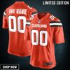 Nike Cleveland Browns Mens Orange Custom Game Jersey