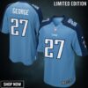 Nike Eddie George Tennessee Titans Youth Retired Game Jersey - Light Blue