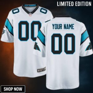 Nike Mens Carolina Panthers Customized Game White Jersey