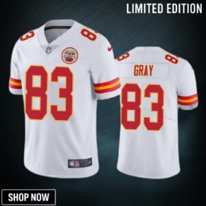 Noah Gray 83 Kansas City Chiefs White Vapor Limited Jersey