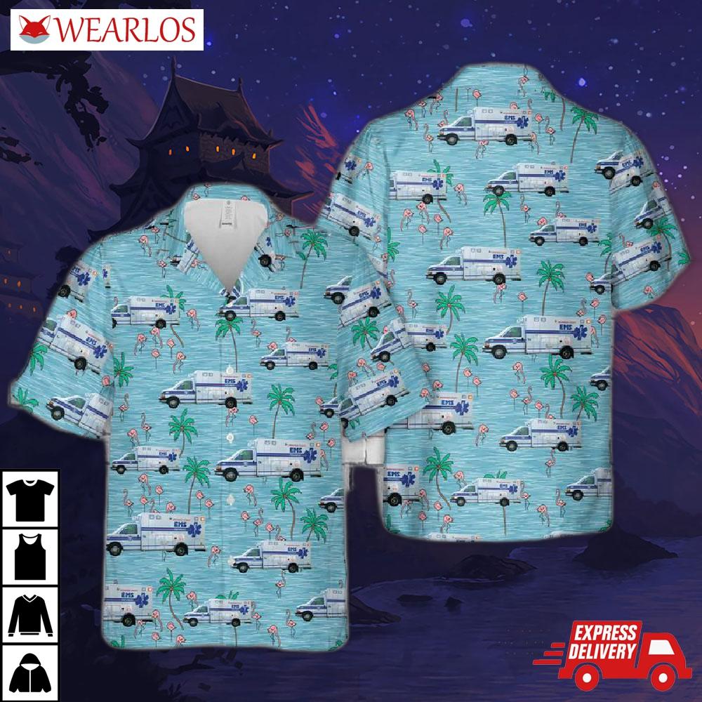North Carolina Brunswick County Ems Hawaiian Shirt