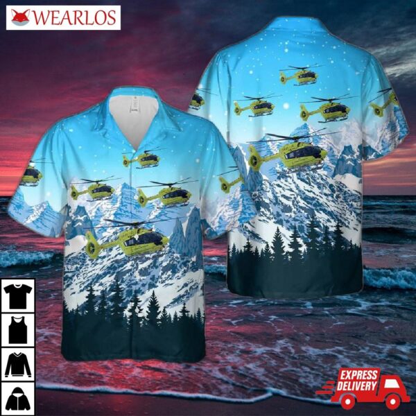 Norwegian Air Ambulance Airbus H145 Helicopter Hawaiian Shirt