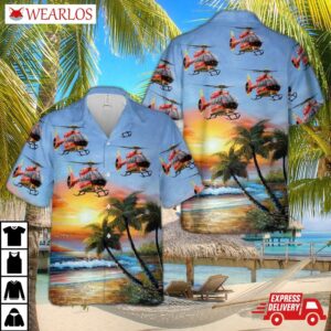Norwegian Air Ambulance Airbus H145 Helicopter Hawaiian Shirt