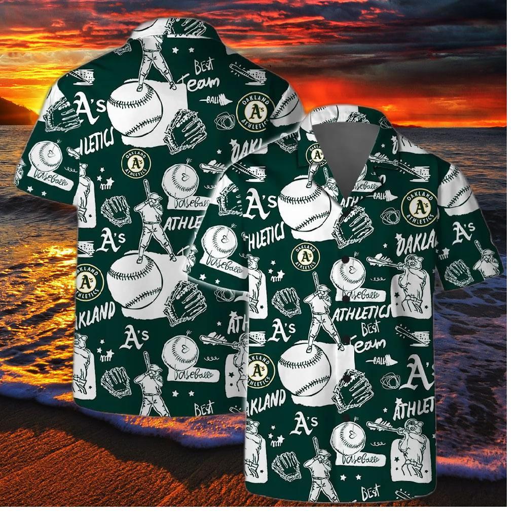 Oakland Athletics Baseball Fever Hawaiian Shirt