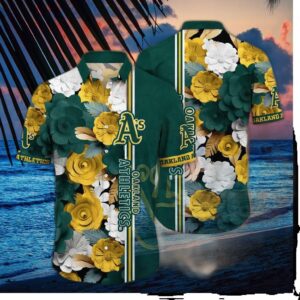 Oakland Athletics Bold Blossom Hawaiian Shirt