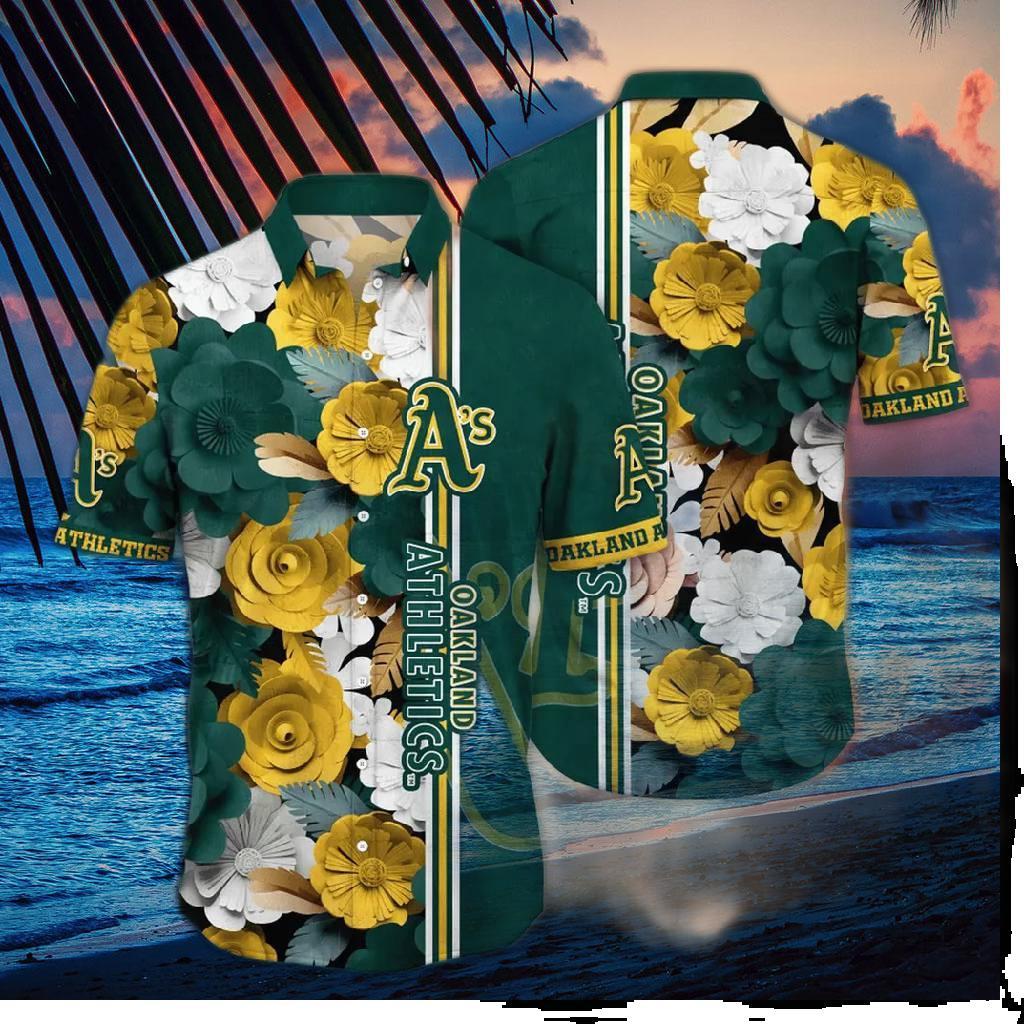 Oakland Athletics Bold Blossom Hawaiian Shirt