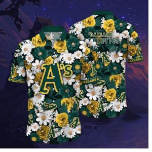 Oakland Athletics Daisy Bloom Hawaiian Shirt