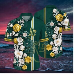 Oakland Athletics Elegant Floral Hawaiian Shirt