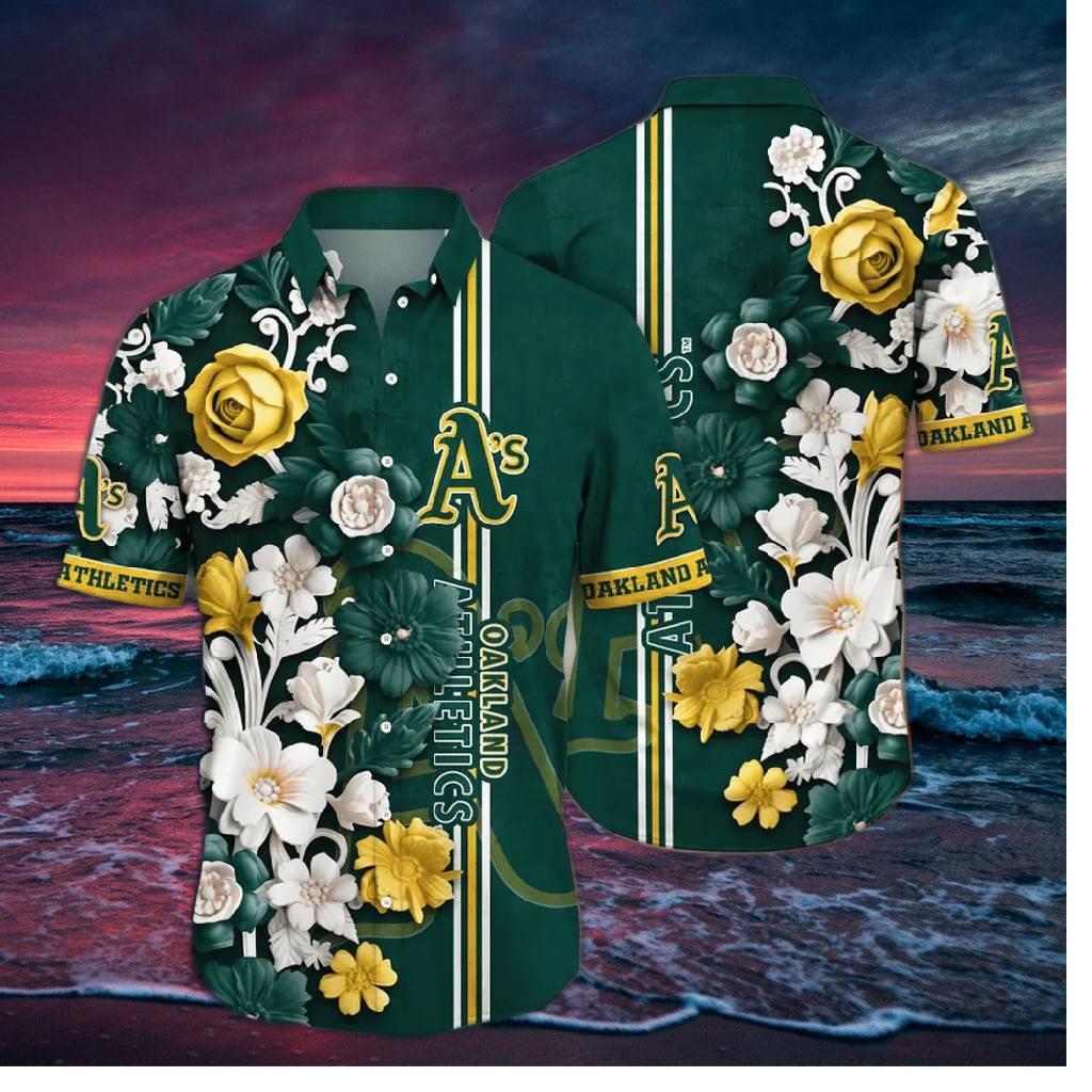 Oakland Athletics Elegant Floral Hawaiian Shirt