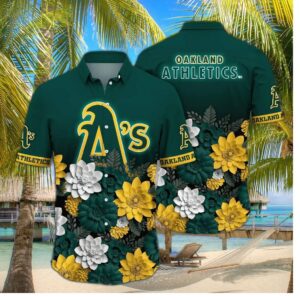 Oakland Athletics Floral Glow Hawaiian Shirt
