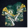 Oakland Athletics Floral Swirl Hawaiian Shirt