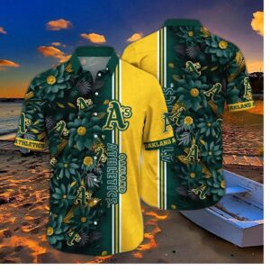 Oakland Athletics Golden Flora Hawaiian Shirt