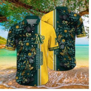 Oakland Athletics Golden Split Hawaiian Shirt