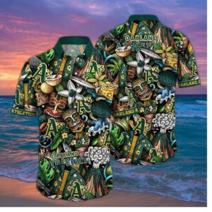 Oakland Athletics Island Tiki Hawaiian Shirt