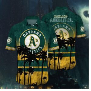 Oakland Athletics Sunset Palm Hawaiian Shirt
