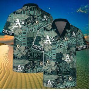Oakland Athletics Tribal Patchwork Hawaiian Shirt
