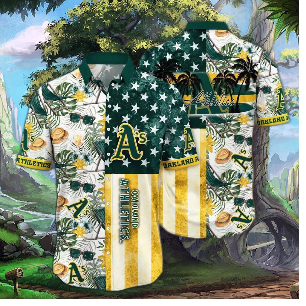 Oakland Athletics Tropical Flag Hawaiian Shirt