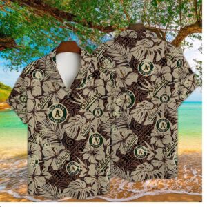 Oakland Athletics Vintage Palm Leaf Hawaiian Shirt