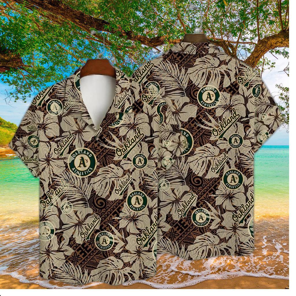 Oakland Athletics Vintage Palm Leaf Hawaiian Shirt