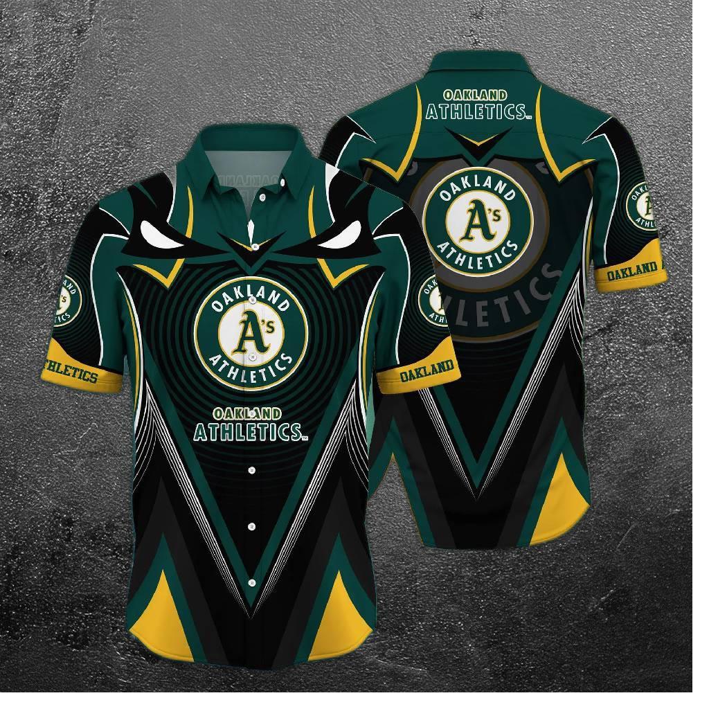 Oakland Athletics Vortex Chevron Hawaiian Shirt