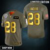 Oakland Raiders Josh Jacobs 2019 Salute To Service Nfl 100 Mens Jersey Metallic