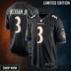 Odell Beckham Jr. 3 Baltimore Ravens Alternate Game Men Jersey - Black