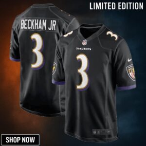 Odell Beckham Jr. 3 Baltimore Ravens Alternate Game Men Jersey - Black