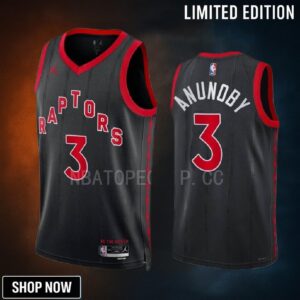 Og Anunoby 3 Toronto Raptors Black Men Jersey -23 Statement Edition Swingman
