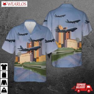 Ohio Air National Guard 121st Refueling Wing Boeing Kc-135r Stratotanker Hawaiian Shirt