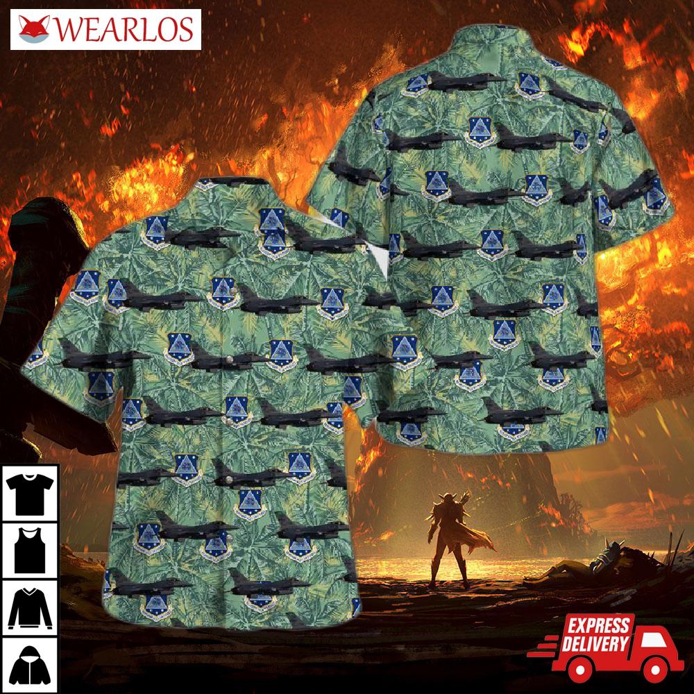 Ohio Air National Guard 180th Fighter Wing Block 42 F-16c/d Fighting Falcon Hawaiian Shirt