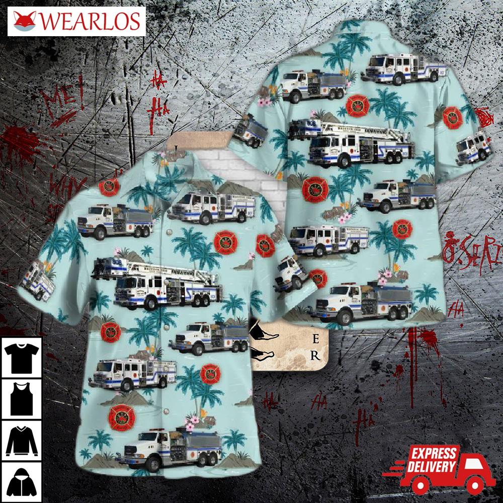 Ohio, Wauseon Fire Department Hawaiian Shirt