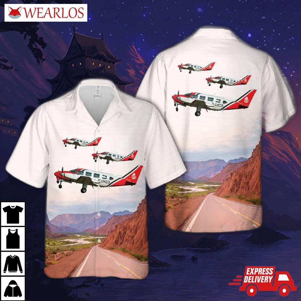 Oil Spill Response Piper Pa-31-310 Turbo Navajo B Hawaiian Shirt