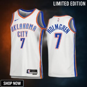 Oklahoma City Thunder Chet Holmgren 7 -23 Association Edition White Jersey