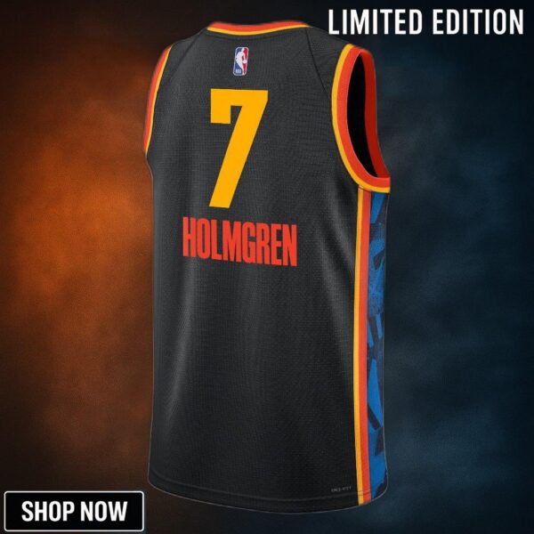 Oklahoma City Thunder Nike Edition Swingman Jersey - Black Chet Holmgren Unisex