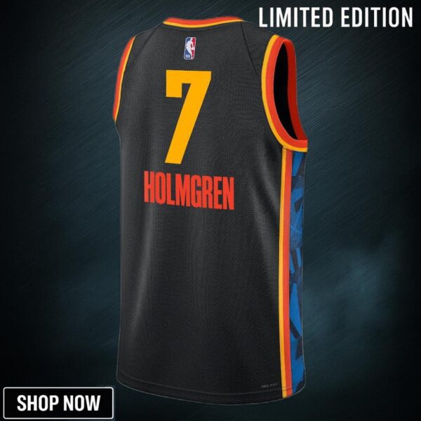 Oklahoma City Thunder Nike Edition Swingman Jersey - Black Chet Holmgren Unisex