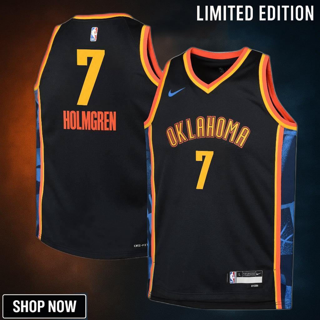 Oklahoma City Thunder Nike Edition Swingman Jersey - Black Chet Holmgren Youth