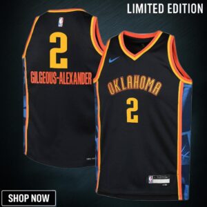 Oklahoma City Thunder Nike Edition Swingman Jersey - Black Shai Gilgeous-alexander Youth