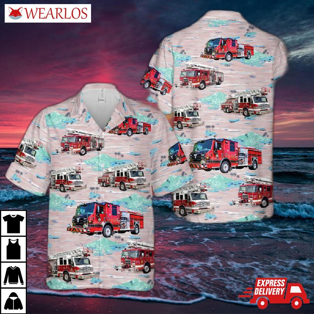Oklahoma Tulsa Fire Department Hawaiian Shirt