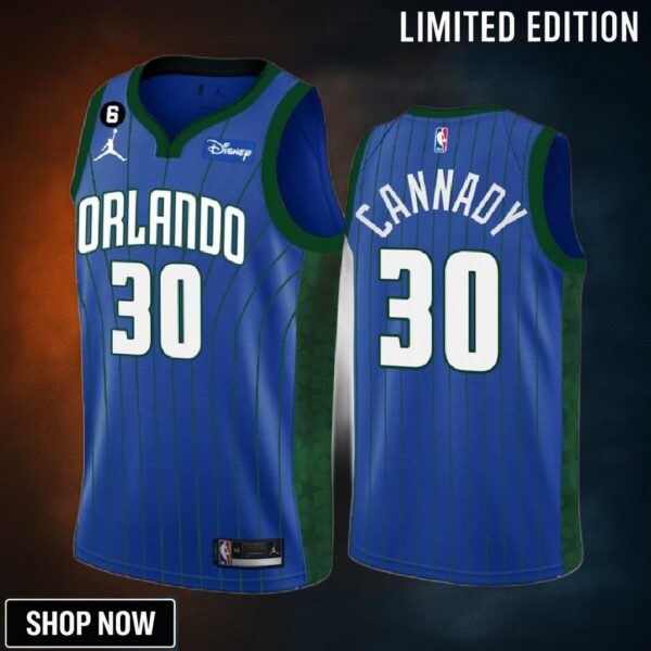 Orlando Magic -23 Devin Cannady 30 Statement Edition Blue Jersey Swingman